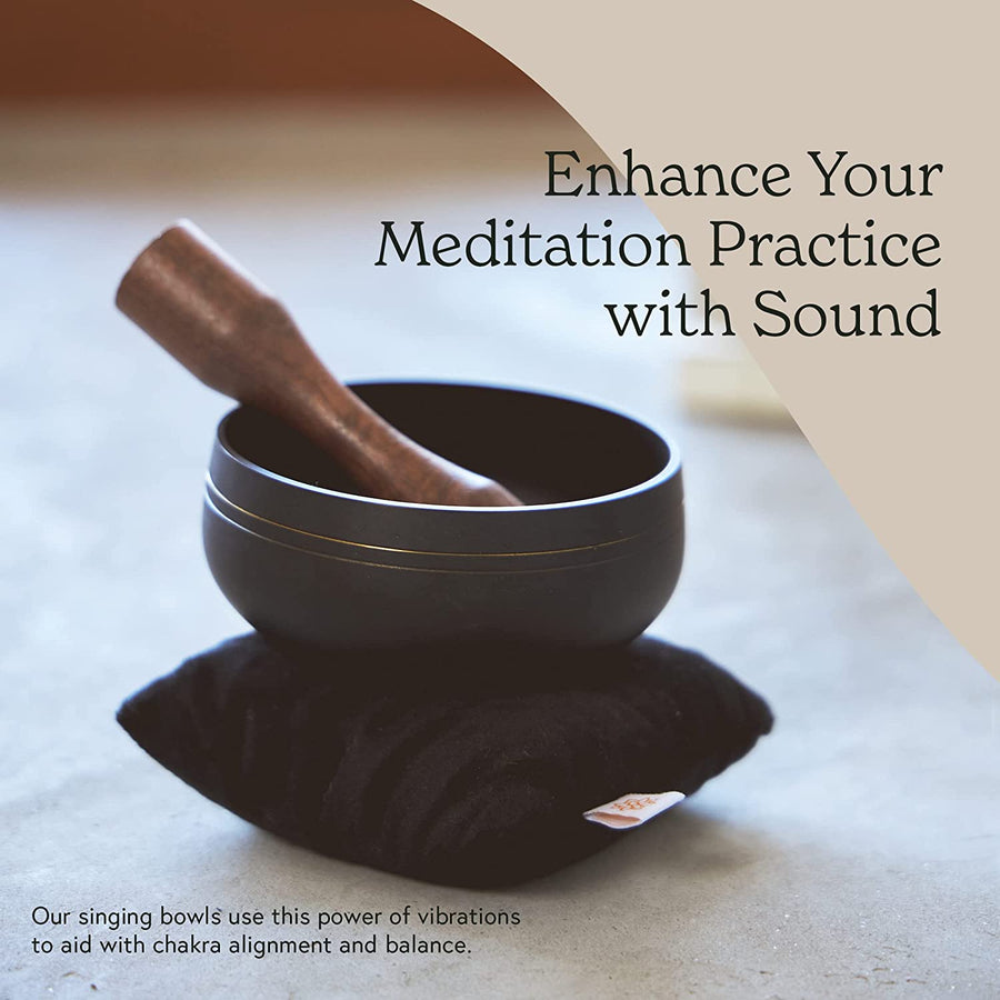 Meditation Accessories Bundle (Yoga Blanket, Singing Bowl, Sage & Lavender Candle)