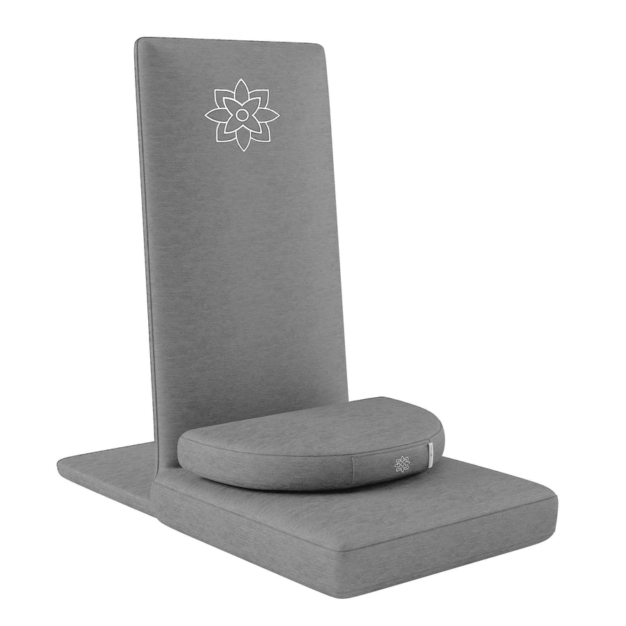Meditation Chair with Back Support & Bonus Portable Buckwheat Cushion