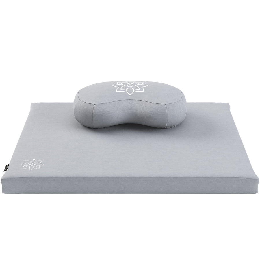 Crescent Meditation Cushion Set Mindful & Modern Grey 