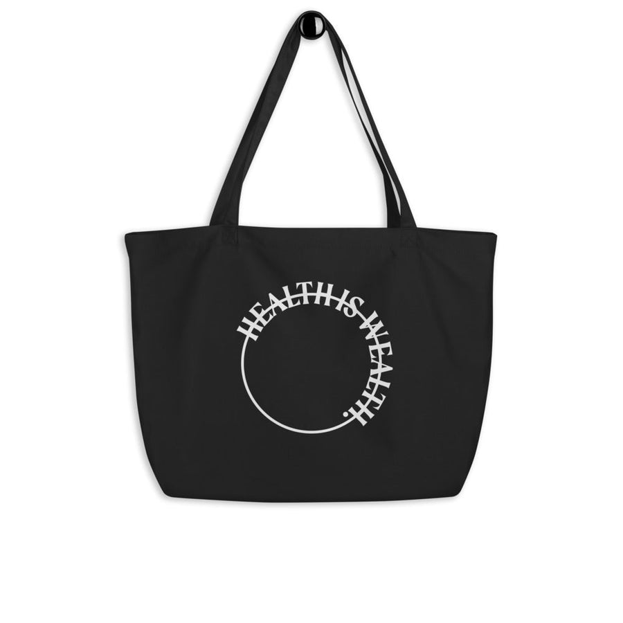 Health Is Wealth Organic Tote Bag Mindful and Modern 