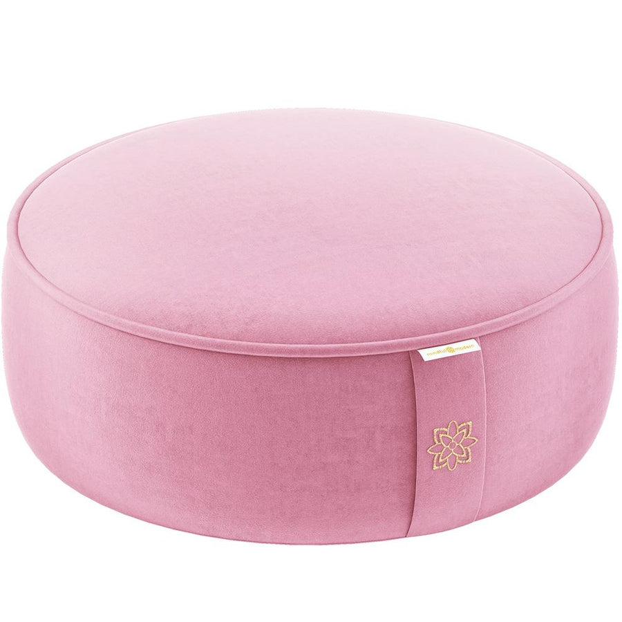 Luxe Velvet Meditation Cushion Mindful & Modern Pink 