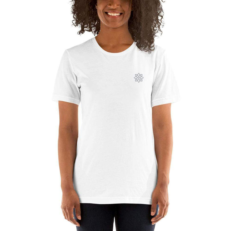 Mindful Lotus Embroidery Tee Mindful & Modern White XS 