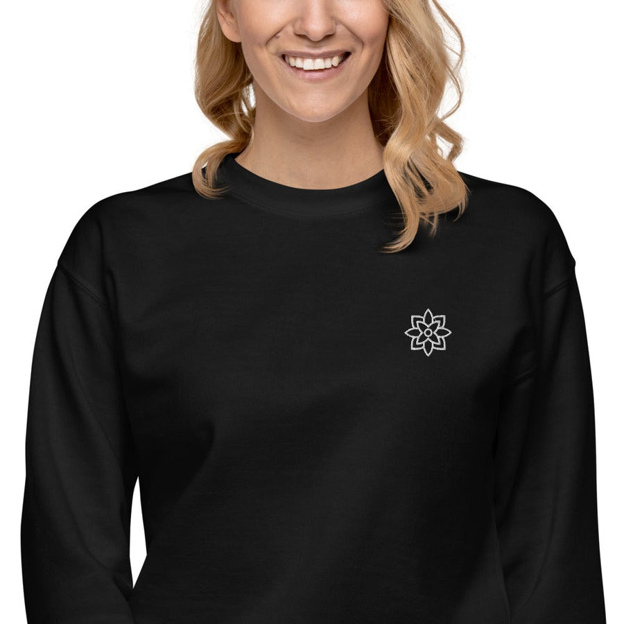 Mindful Lotus Fleece Sweatshirt Mindful & Modern Black S 